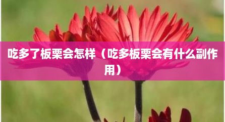 吃多了板栗会怎样（吃多板栗会有什么副作用）