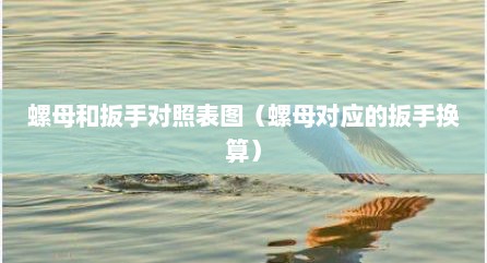 螺母和扳手对照表图（螺母对应的扳手换算）