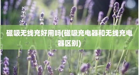 磁吸无线充好用吗(磁吸充电器和无线充电器区别)