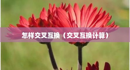 怎样交叉互换（交叉互换计算）