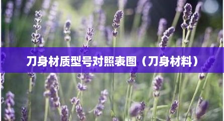 刀身材质型号对照表图（刀身材料）