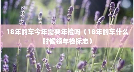 18年的车今年需要年检吗（18年的车什么时候领年检标志）