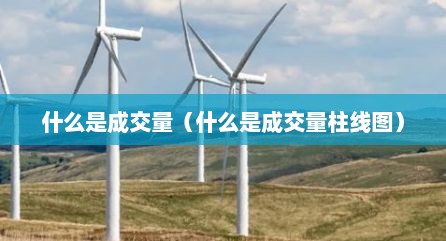 什么是成交量（什么是成交量柱线图）