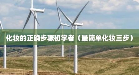 化妆的正确步骤初学者（最简单化妆三步）
