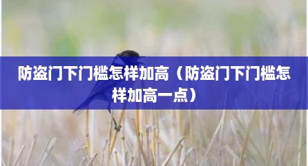 防盗门下门槛怎样加高（防盗门下门槛怎样加高一点）