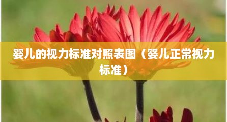 婴儿的视力标准对照表图（婴儿正常视力标准）
