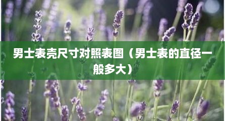 男士表壳尺寸对照表图（男士表的直径一般多大）