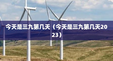今天是三九第几天（今天是三九第几天2023）