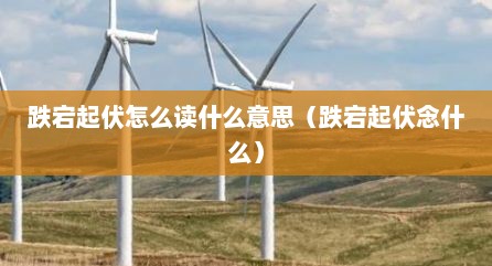 跌宕起伏怎么读什么意思（跌宕起伏念什么）