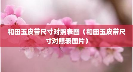 和田玉皮带尺寸对照表图（和田玉皮带尺寸对照表图片）