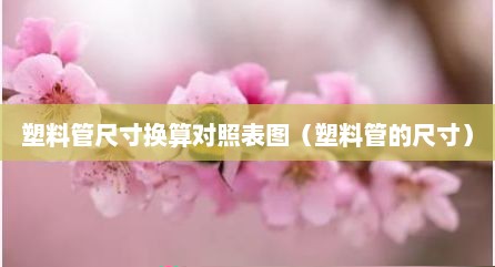 塑料管尺寸换算对照表图（塑料管的尺寸）