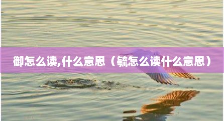 御怎么读,什么意思（毓怎么读什么意思）