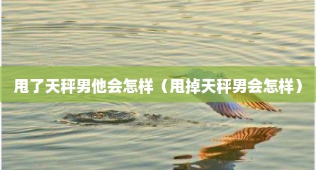 甩了天秤男他会怎样（甩掉天秤男会怎样）