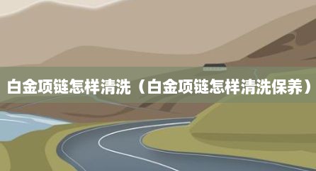 白金项链怎样清洗（白金项链怎样清洗保养）