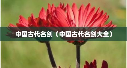 中国古代名剑（中国古代名剑大全）