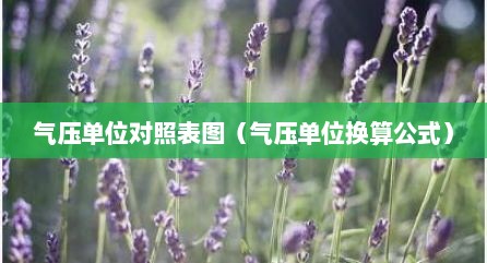 气压单位对照表图（气压单位换算公式）