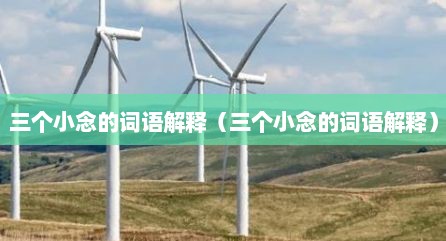 三个小念的词语解释（三个小念的词语解释）
