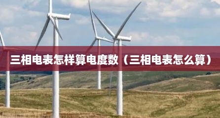 三相电表怎样算电度数（三相电表怎么算）