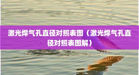 激光焊气孔直径对照表图（激光焊气孔直径对照表图解）