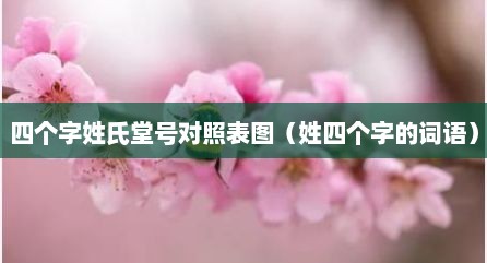 四个字姓氏堂号对照表图（姓四个字的词语）