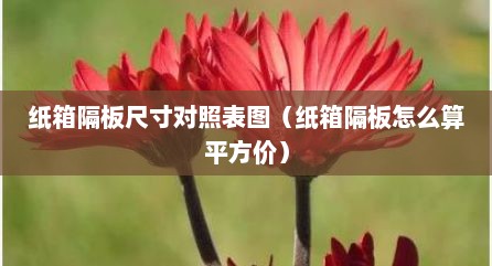 纸箱隔板尺寸对照表图（纸箱隔板怎么算平方价）