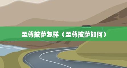 至尊披萨怎样（至尊披萨如何）