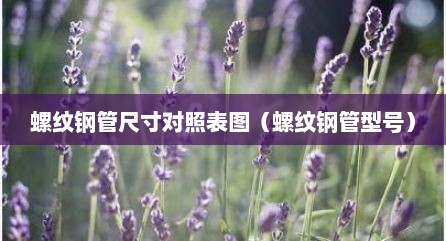 螺纹钢管尺寸对照表图（螺纹钢管型号）