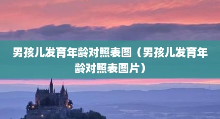 男孩儿发育年龄对照表图（男孩儿发育年龄对照表图片）