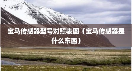 宝马传感器型号对照表图（宝马传感器是什么东西）