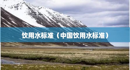 饮用水标准（中国饮用水标准）