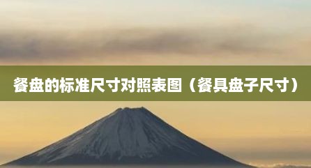 餐盘的标准尺寸对照表图（餐具盘子尺寸）