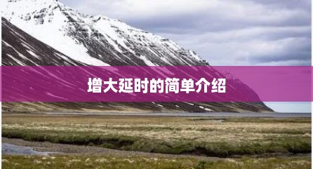 增大延时的简单介绍