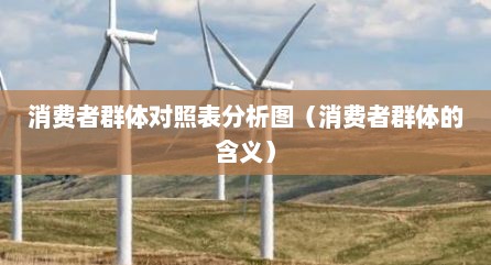 消费者群体对照表分析图（消费者群体的含义）