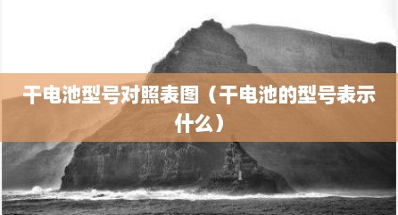 干电池型号对照表图（干电池的型号表示什么）