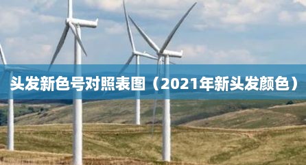头发新色号对照表图（2021年新头发颜色）