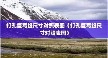 打孔复写纸尺寸对照表图（打孔复写纸尺寸对照表图）