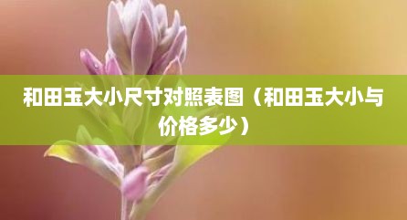 和田玉大小尺寸对照表图（和田玉大小与价格多少）