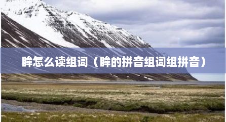 眸怎么读组词（眸的拼音组词组拼音）