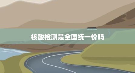 核酸检测是全国统一价吗