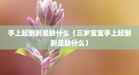 手上起倒刺是缺什么（三岁宝宝手上起倒刺是缺什么）