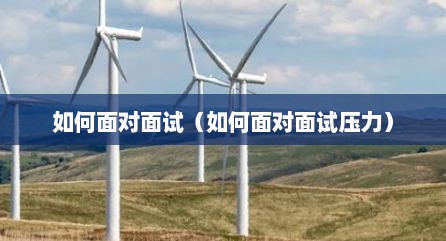 如何面对面试（如何面对面试压力）