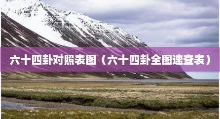 六十四卦对照表图（六十四卦全图速查表）