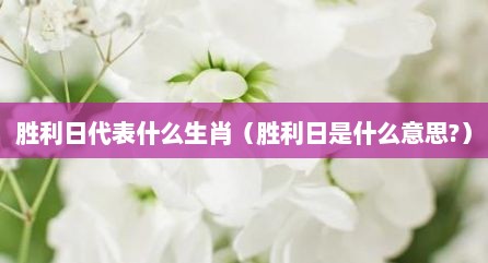 胜利日代表什么生肖（胜利日是什么意思?）
