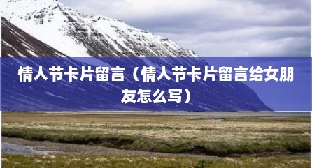 情人节卡片留言（情人节卡片留言给女朋友怎么写）