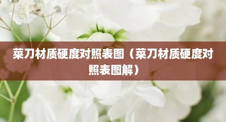菜刀材质硬度对照表图（菜刀材质硬度对照表图解）