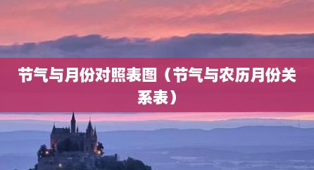 节气与月份对照表图（节气与农历月份关系表）