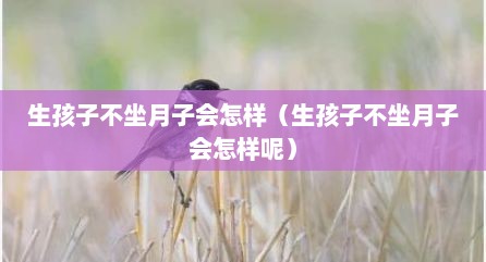 生孩子不坐月子会怎样（生孩子不坐月子会怎样呢）