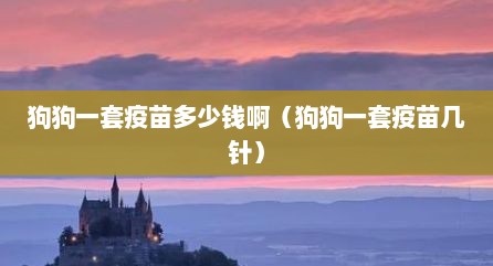 狗狗一套疫苗多少钱啊（狗狗一套疫苗几针）