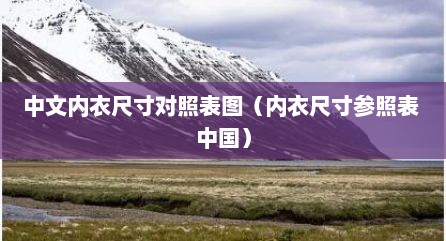 中文内衣尺寸对照表图（内衣尺寸参照表 中国）