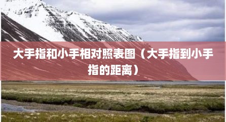 大手指和小手相对照表图（大手指到小手指的距离）